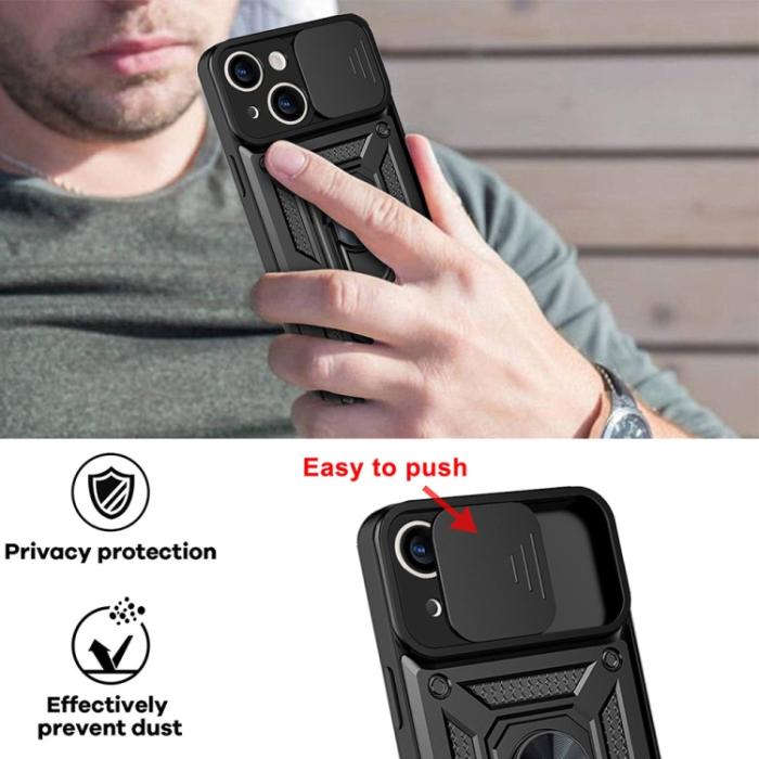 Bild 4,  iPhone 14 Pro Skal CamShield Hybrid Ring Svart