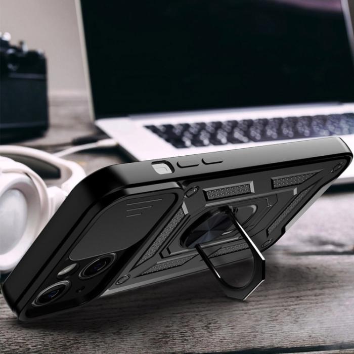 Bild 5,  iPhone 14 Pro Skal CamShield Hybrid Ring Svart