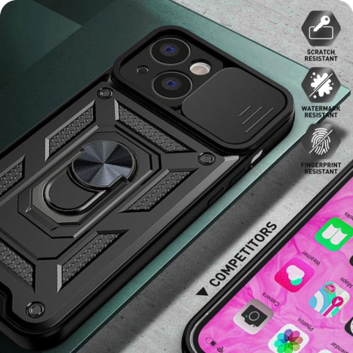 Bild 6,  iPhone 14 Pro Skal CamShield Hybrid Ring Svart
