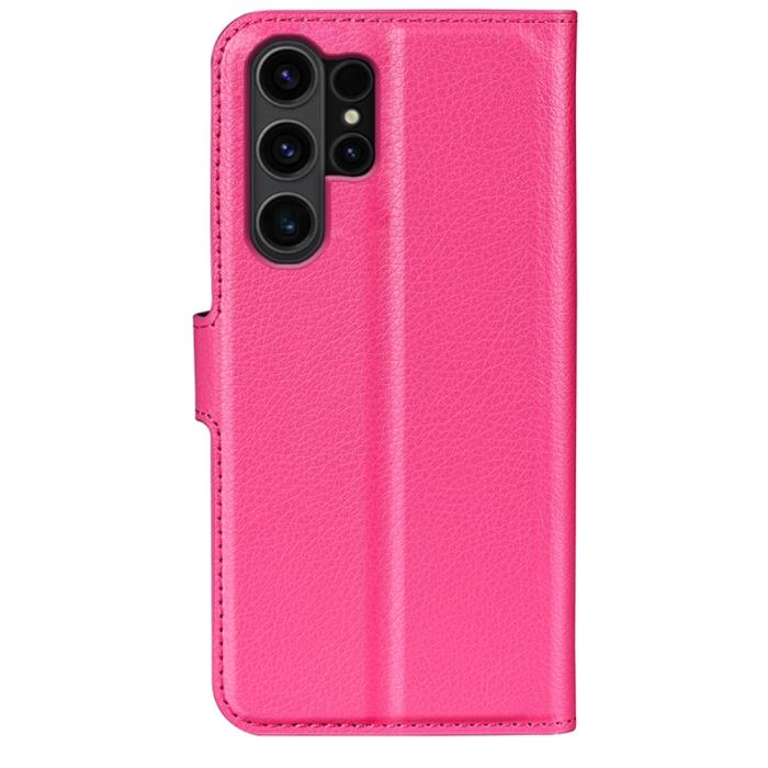 Bild 6,  Samsung Galaxy S24 Ultra Fodral Läder Litchi Rosa