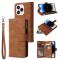  iPhone 14 Pro Fodral Flerfack Multifunktionell Brun