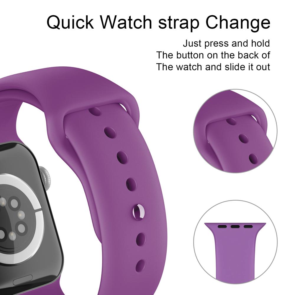 ColorPop Apple Watch 42/44/45/46/49 mm Silikon Armband (M/L) Lila