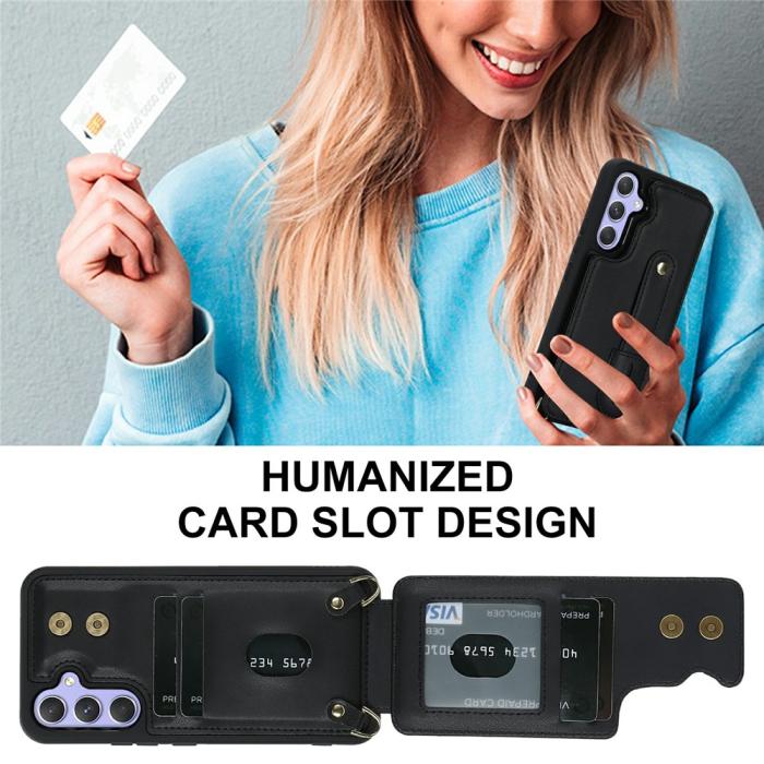 Bild 5,  Samsung Galaxy S26 Skal Multifunktionellt Läder Svart