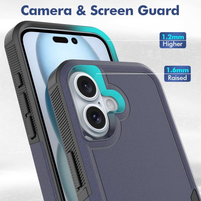 Bild 4,  iPhone 16 Skal Extreme Shockproof Hybrid Mörk Blå