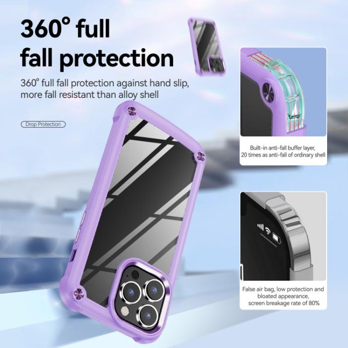 Bild 5,  iPhone 15 Pro Max Skal Armor Shockproof Hybrid Lila