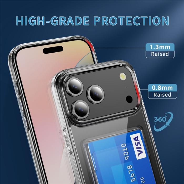 Bild 5,  iPhone 17 Pro Max Skal Med Korthållare Transparent