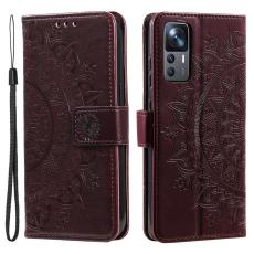 Xiaomi 12T / 12T Pro Fodral Mandala L&auml;der Brun