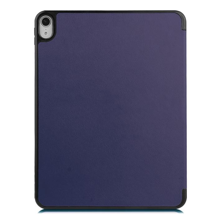 Bild 3,  iPad Air 2026-2020 Fodral Tri-Fold Litchi Mörk Blå