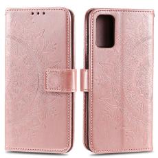  Samsung Galaxy A02s - Mandala L&auml;der Fodral - Ros&eacute;guld