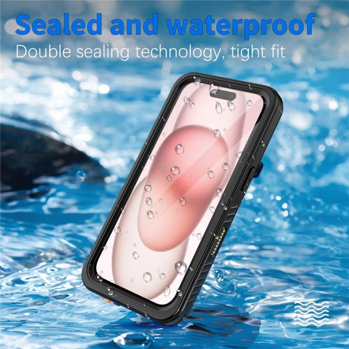 Bild 6, REDPEPPER REDPEPPER iPhone 16 Skal 360 Vattentät IP68 Svart