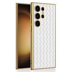 GKK GKK Galaxy S24 Ultra Skal V&auml;vd Hybrid L&auml;der Vit