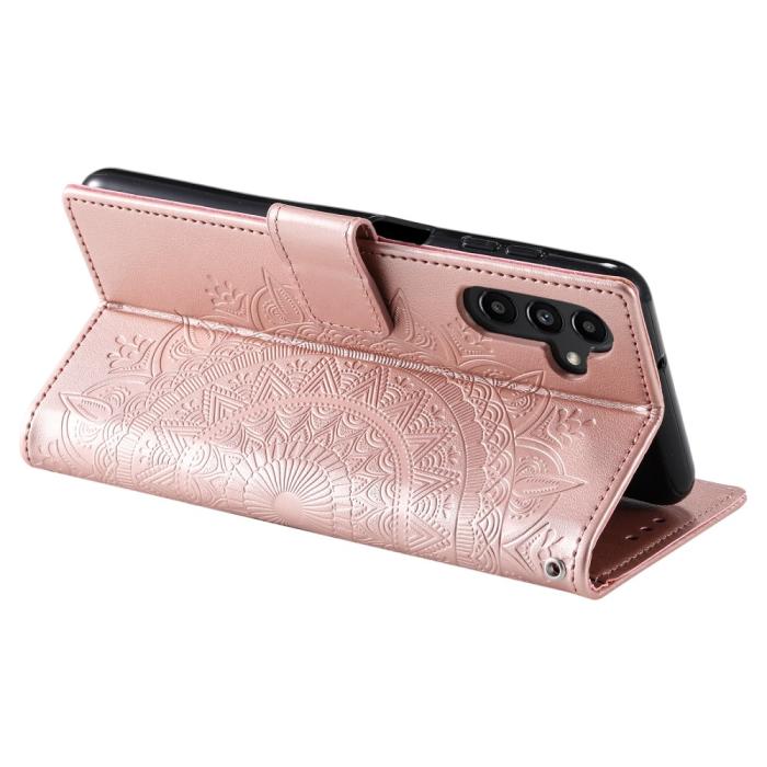 Bild 4,  Samsung Galaxy A34 5G Fodral Mandala Läder Roséguld