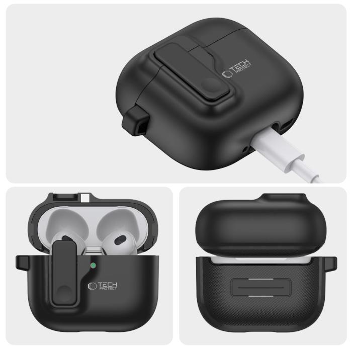 Bild 4, Tech-Protect Tech-Protect AirPods 4 Skal Slim Hook Svart