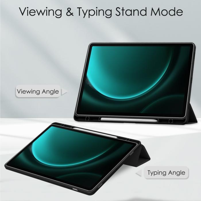 Bild 2,  Galaxy Tab S9 FE Plus Fodral Hybrid Pennhållare Svart
