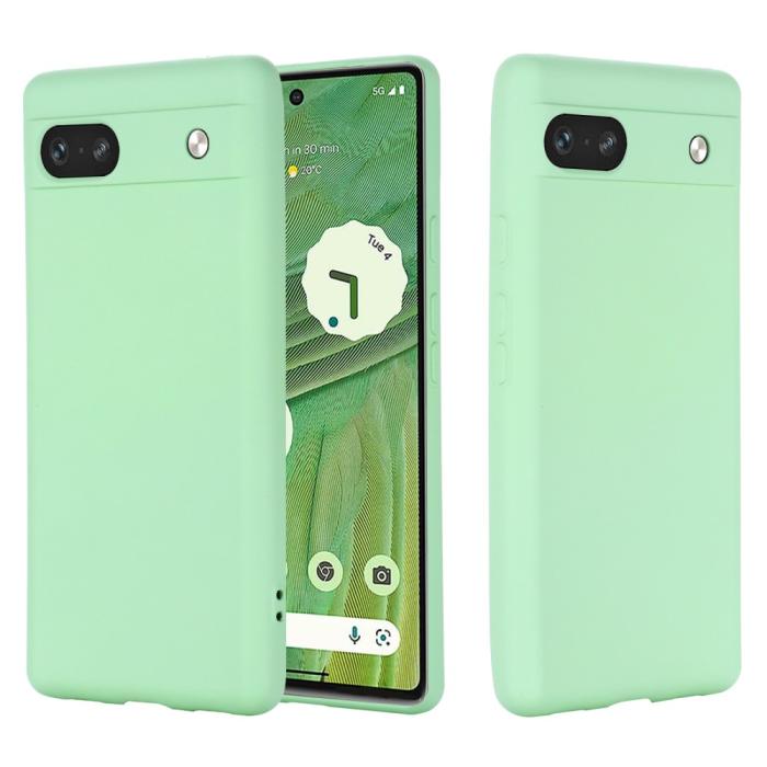 Bild 2,  Google Pixel 7A Skal Liquid Silikon Med Strap Grön