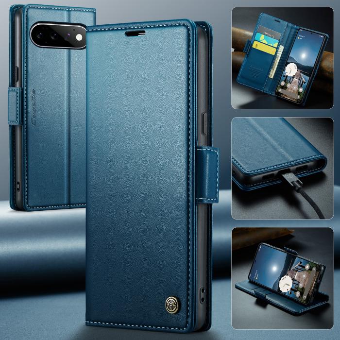 Bild 6, CASEME CASEME Google Pixel 11 / 11 Pro Fodral RFID Läder Blå