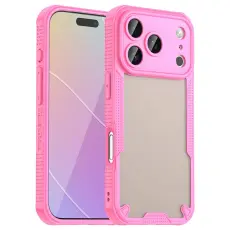  iPhone 18 Pro / 17 Pro Skal Hybrid Frostat Transparent Rosa