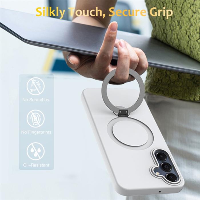Bild 2,  Samsung Galaxy A16 Skal MagSafe Kickstand Hybrid Vit