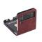  Samsung Galaxy Z Flip 4 Skal Läder Kortfack Röd