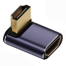  8K 60Hz 90&deg; Uppvinkel HDMI Hane - HDMI 2.1 Hona Adapter Bl&aring;