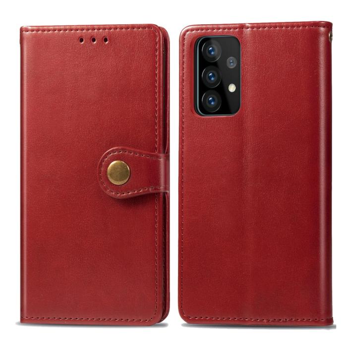 Bild 3,  Samsung Galaxy A72 - Solid Plånboksfodral - Röd