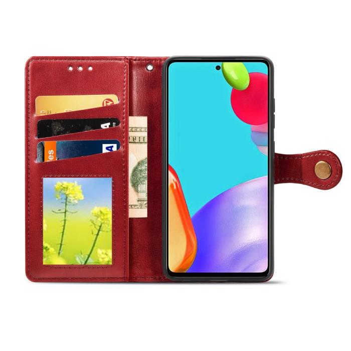 Bild 4,  Samsung Galaxy A72 - Solid Plånboksfodral - Röd