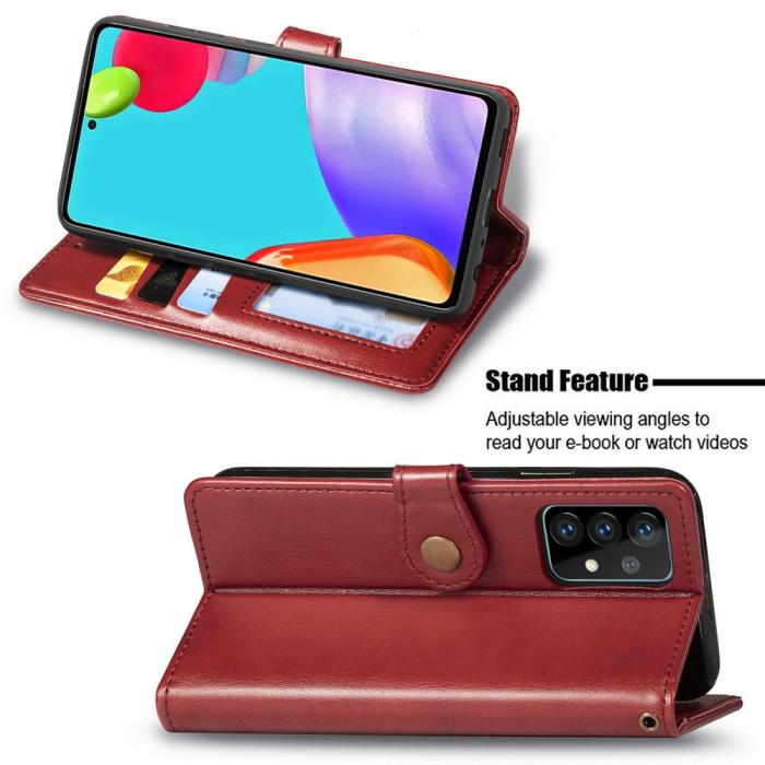 Bild 5,  Samsung Galaxy A72 - Solid Plånboksfodral - Röd