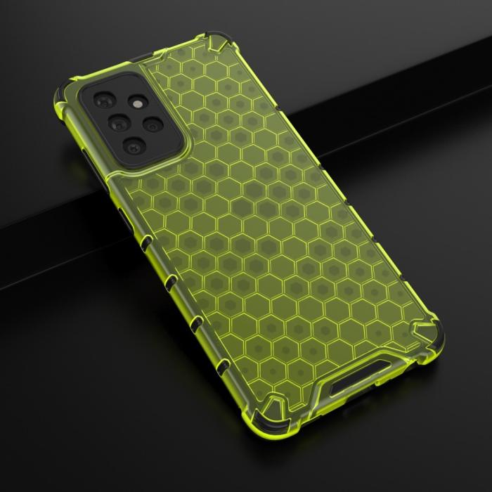 Bild 3,  Samsung Galaxy A72 - Armor Honeycomb Textur Skal - Grön