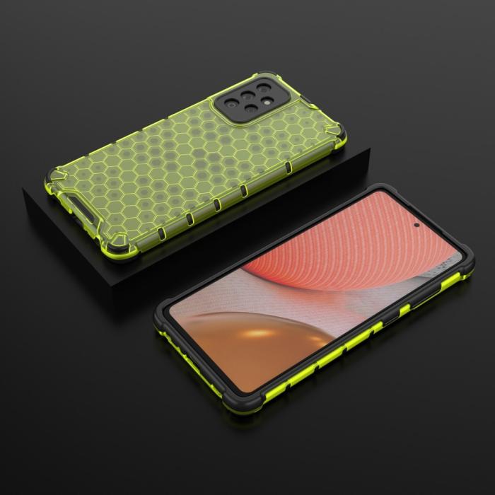 Bild 4,  Samsung Galaxy A72 - Armor Honeycomb Textur Skal - Grön