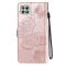  Samsung Galaxy A22 5G - Butterfly Läder Fodral - Roséguld
