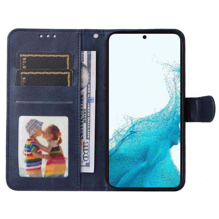 Bild 2,  Samsung Galaxy A34 5G Fodral Läder Blå