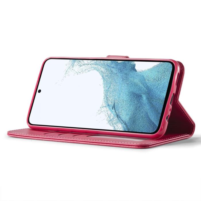 Bild 3, LC.IMEEKE LC.IMEEKE Samsung Galaxy A34 5G Fodral Läder Rosa/Röd