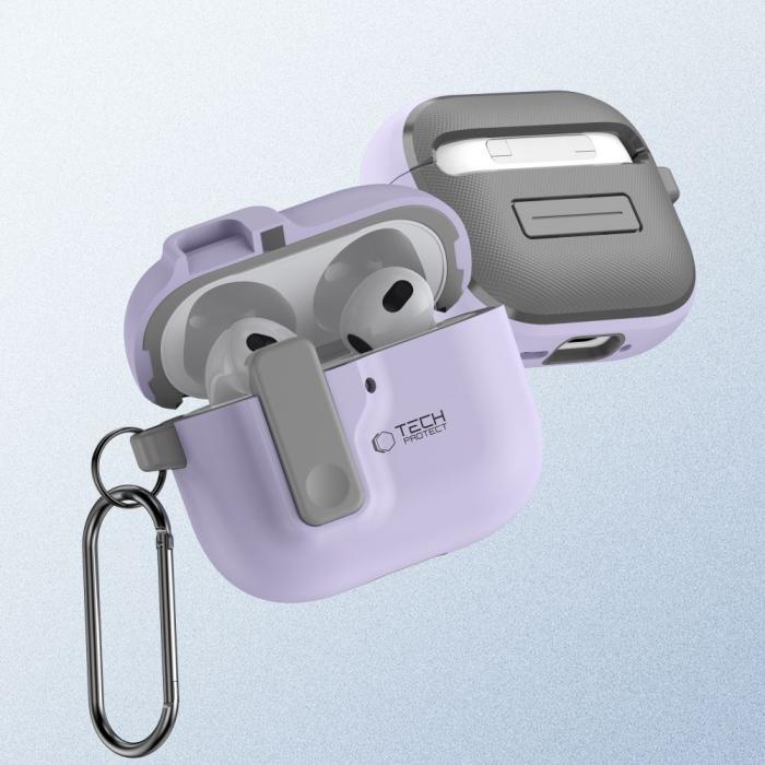 Bild 2, Tech-Protect Tech-Protect AirPods 4 Skal Slim Hook Lavender