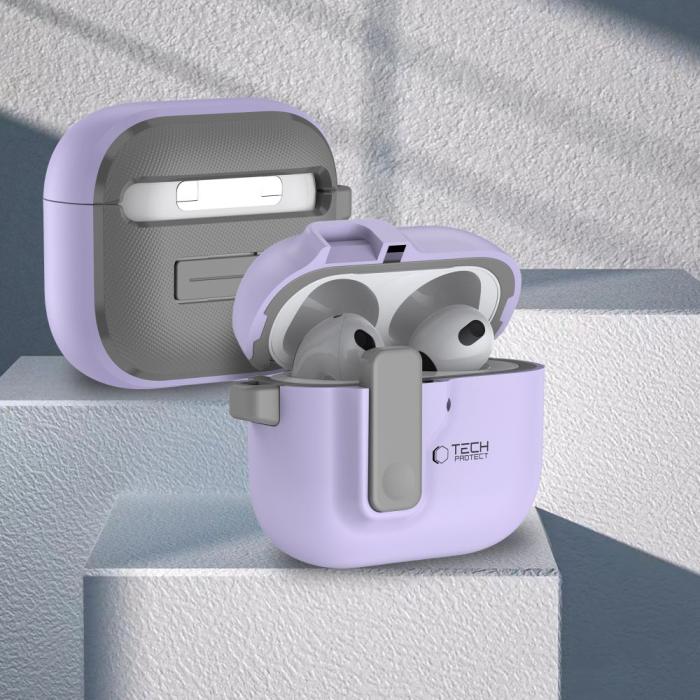 Bild 3, Tech-Protect Tech-Protect AirPods 4 Skal Slim Hook Lavender