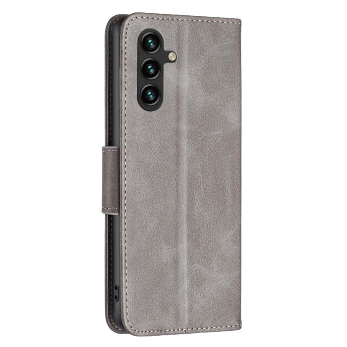 Bild 5,  Samsung Galaxy A35 5G Fodral Shark Läder Grå