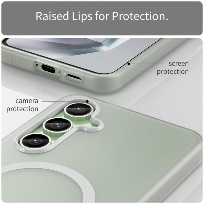 Bild 6,  Samsung Galaxy S24 FE Skal MagSafe Slim Matt Vit