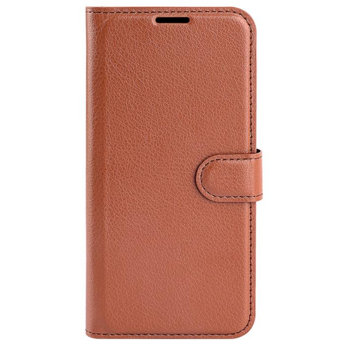 Bild 5,  Samsung Galaxy S24 Ultra Fodral Läder Litchi Brun