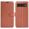  Google Pixel 8A Litchi Läder Fodral Brun