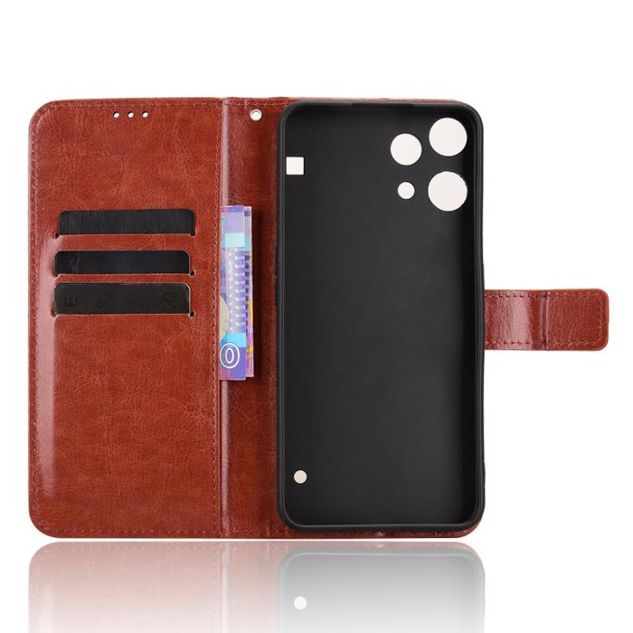 Bild 4,  Nothing Phone 3a Lite Fodral Crazy Horse Läder Brun