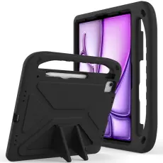  iPad Pro 13 2025/2024/Air 13 2025/2024 Skal EVA Kickstand Svart