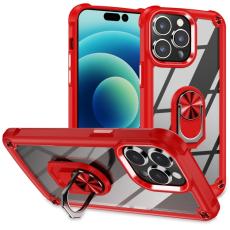  iPhone 15 Pro Max Skal Shockproof Ring Hybrid R&ouml;d