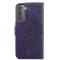  Samsung Galaxy S22 Plus Fodral Butterfly Tryckt Läder Lila