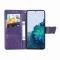  Samsung Galaxy S22 Plus Fodral Butterfly Tryckt Läder Lila