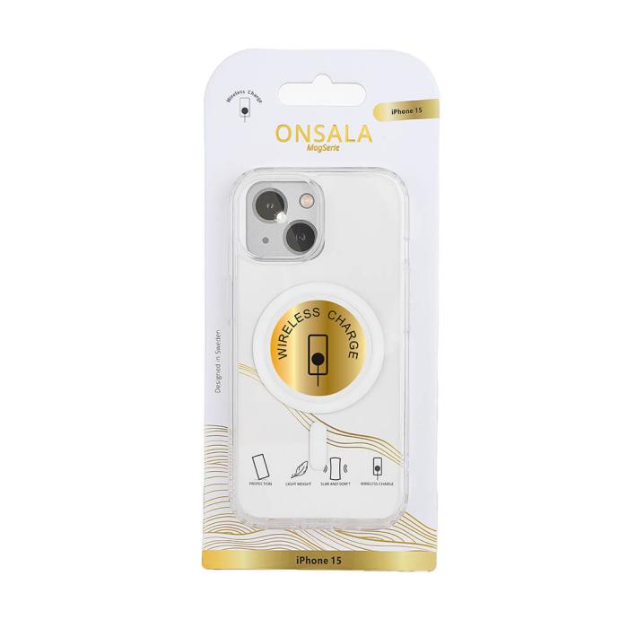 Bild 2, Onsala ONSALA iPhone 15 Skal MagSafe TPU Transparent