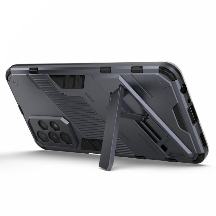 Bild 4,  Samsung Galaxy A23 5G Skal Shockproof Hybrid Kickstand Grå
