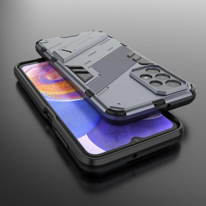 Bild 6,  Samsung Galaxy A23 5G Skal Shockproof Hybrid Kickstand Grå