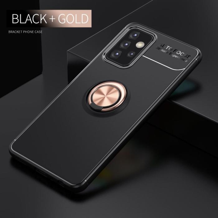 Bild 2,  Samsung Galaxy A72 - Ring Skal - Svart/Roséguld