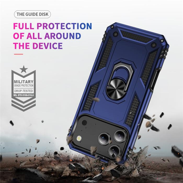 Bild 5,  iPhone 17 Pro Skal Shockproof Hybrid Ring Blå