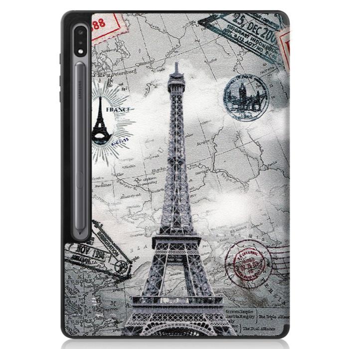 Bild 4,  Samsung Galaxy Tab S7 Plus / Tab S8 Plus Fodral Tri-Fold Pennhållare