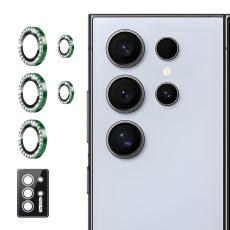 ENKAY ENKAY Galaxy S25 Ultra Linsskydd Rhinestone Gr&ouml;n